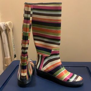 Coach multicolor rain boots!